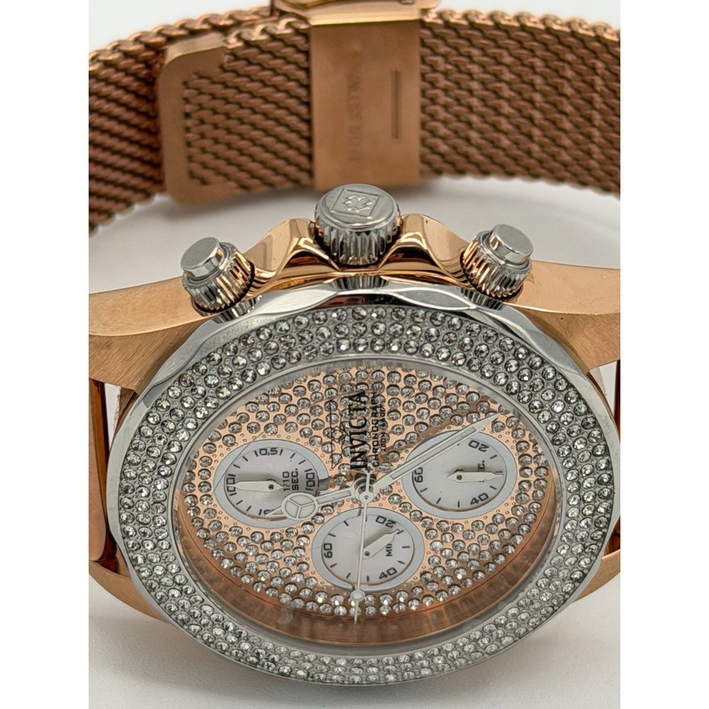 Invicta 33385 Women's Rose Gold Tone Crystal Dial Mesh Bracelet Watch - Picture 2 of 6